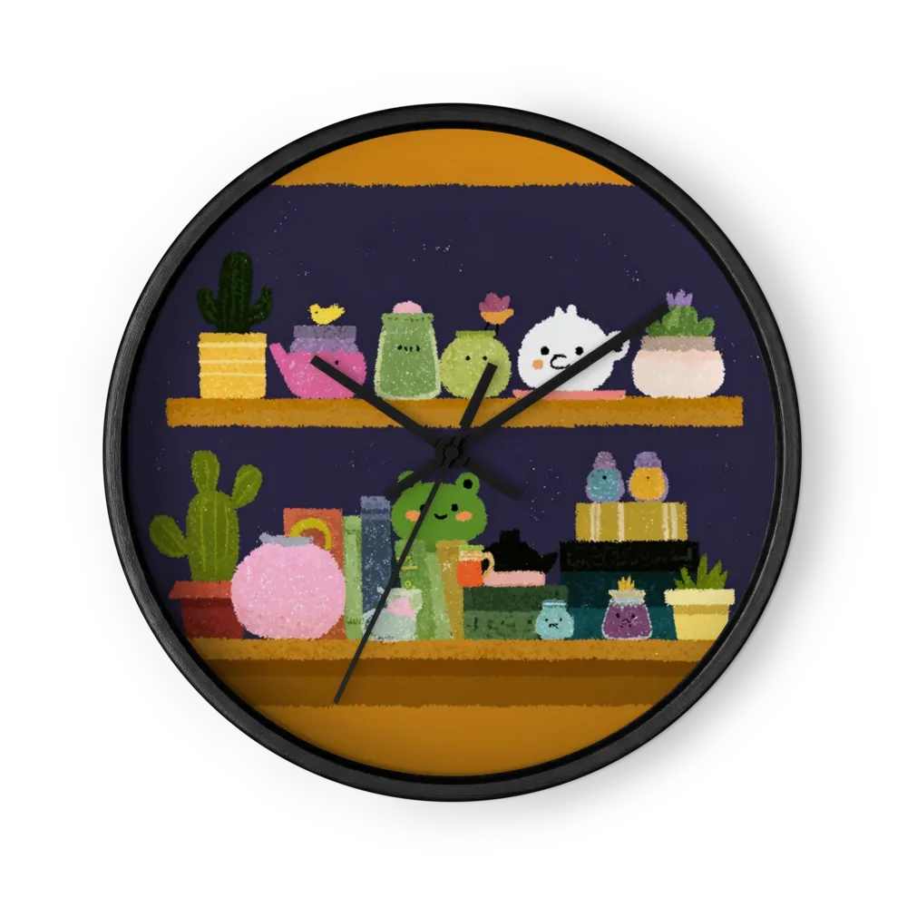 Whimsical Plant Shelves | Wall Clock