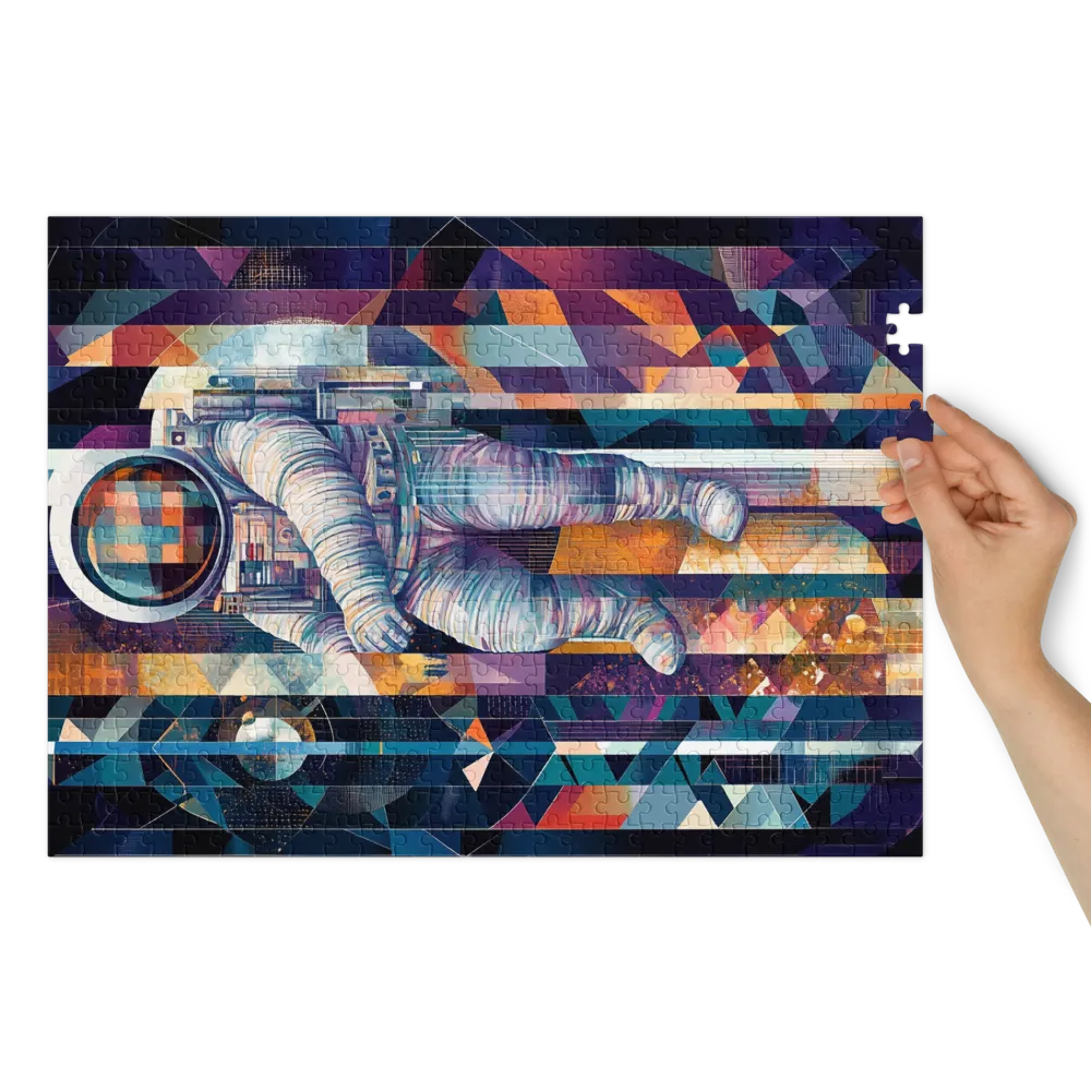 Geometric Astronaut in Space | Jigsaw Puzzle (252/520 pieces)