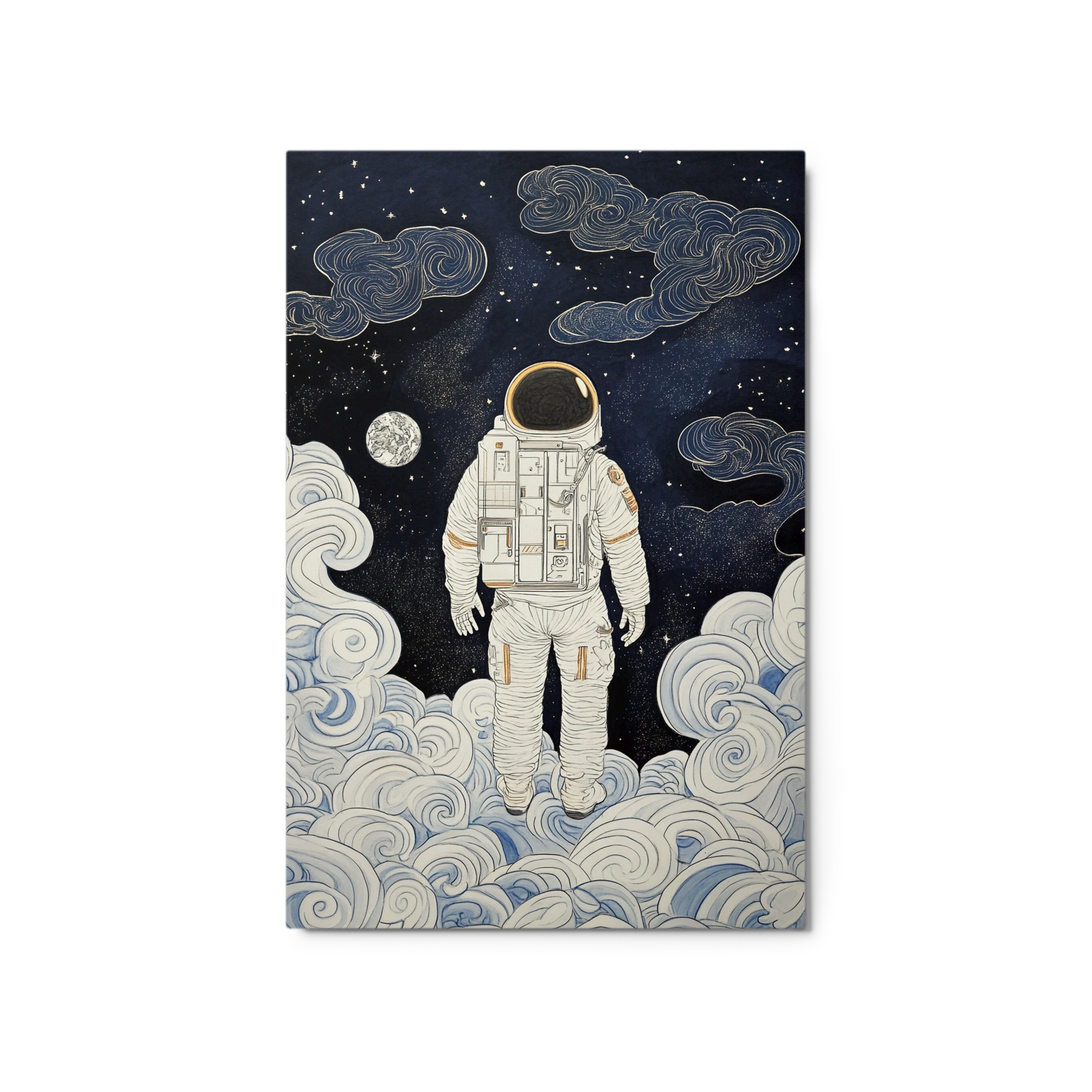 Astronaut in Clouds Illustration