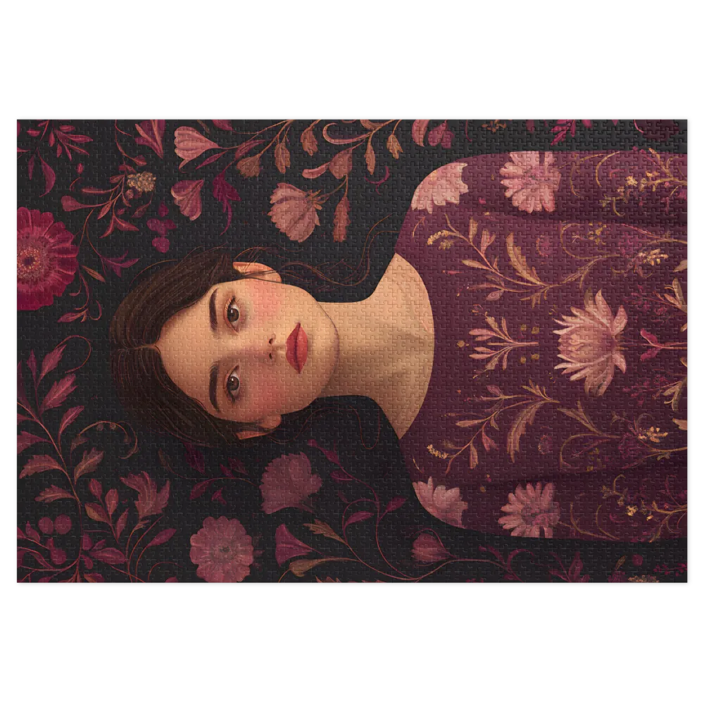 A Musa Floral 
 Puzzle em caixa de metal