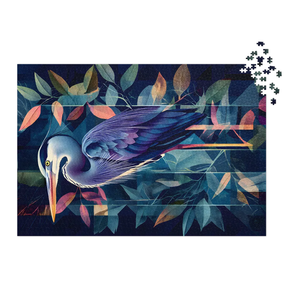 Stylized Heron Illustration