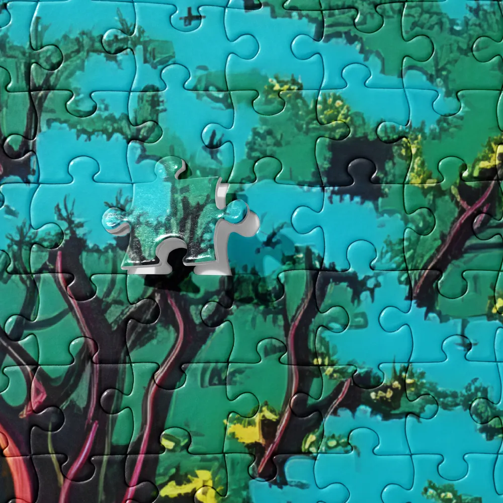 Cosmic Glow Tree Path 
 Jigsaw Puzzle