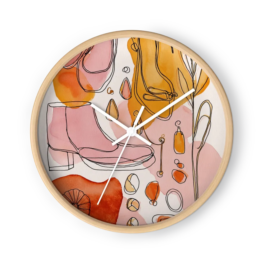 Pink and Gold Accessories | Wall Clock
