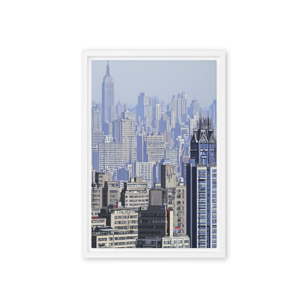 Blue Cityscape Layers | Art Print