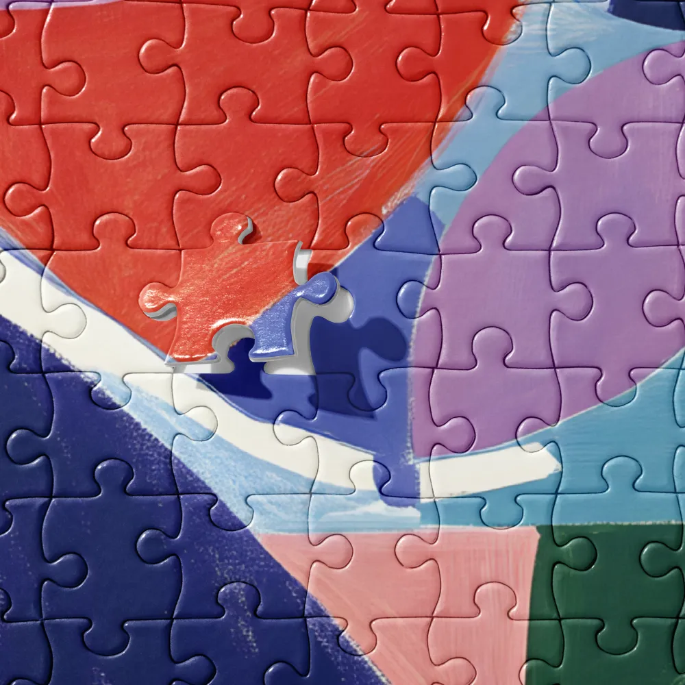 Interlocking Abstract Shapes 
 Jigsaw Puzzle