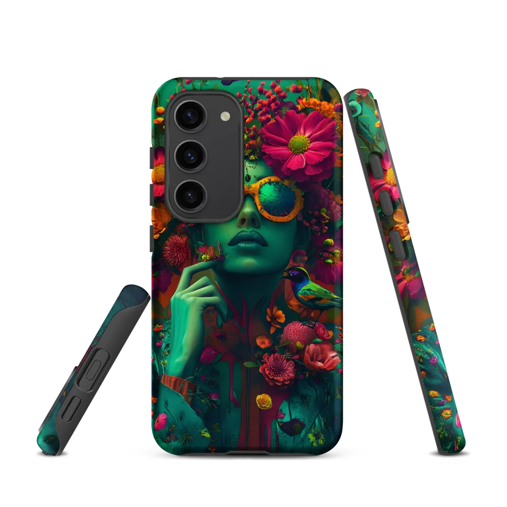 Surreal Floral Woman with Sunglasses | Phone Case