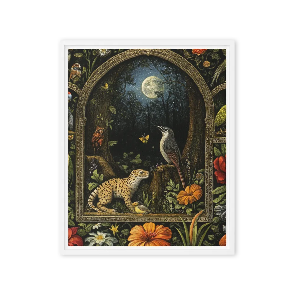 The Midnight Sanctuary 
 Poster with Black Frame | 18″x 18″