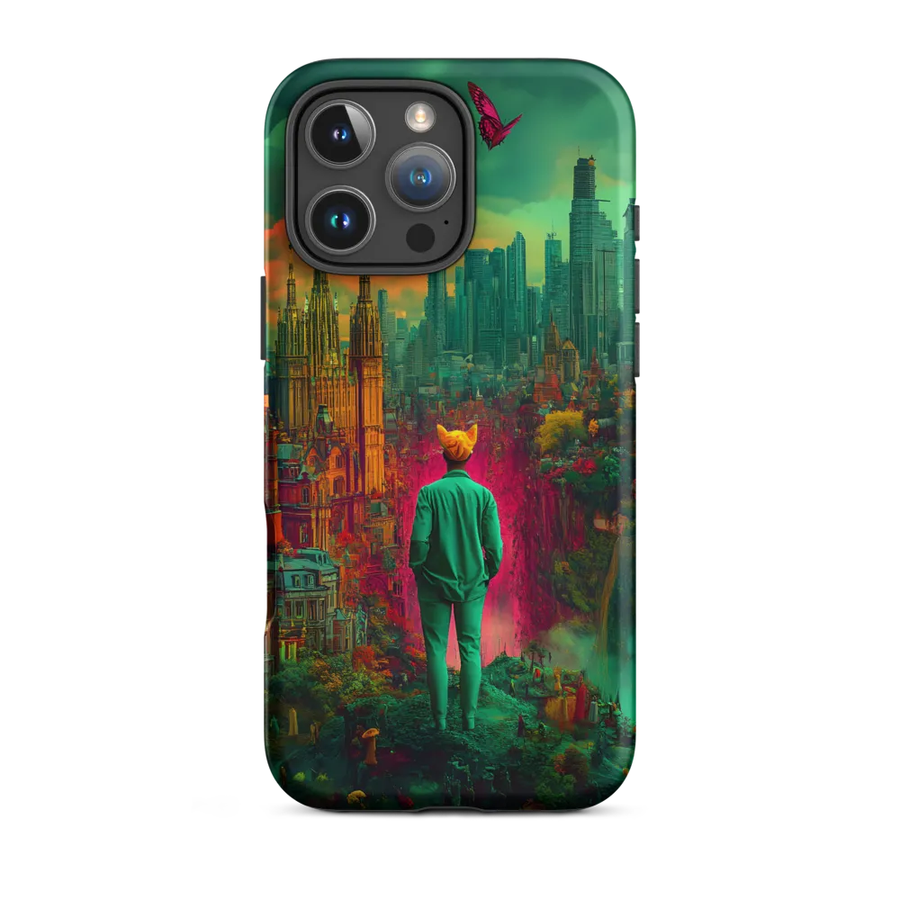 Surreal City Landscape with Figure | Phone Case