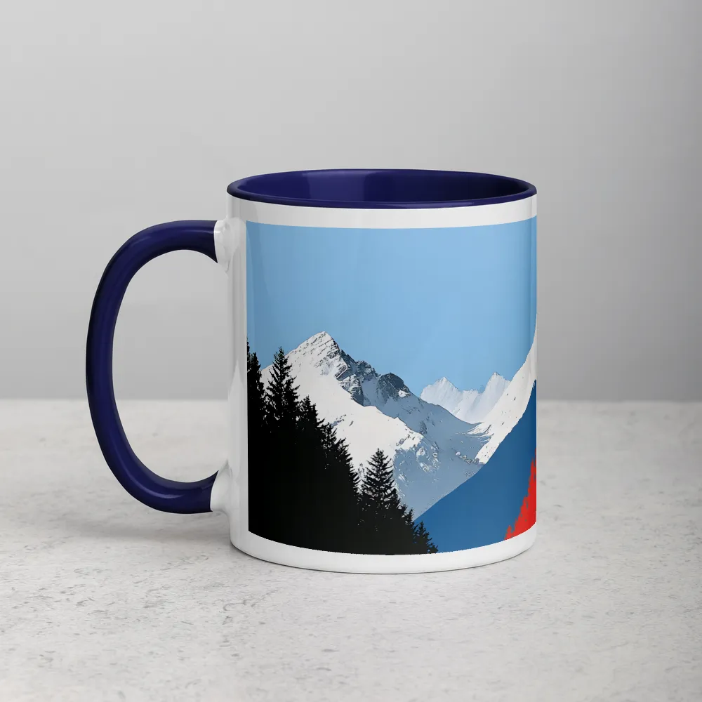 Red Forest Peaks 
 Mug with Red inside
