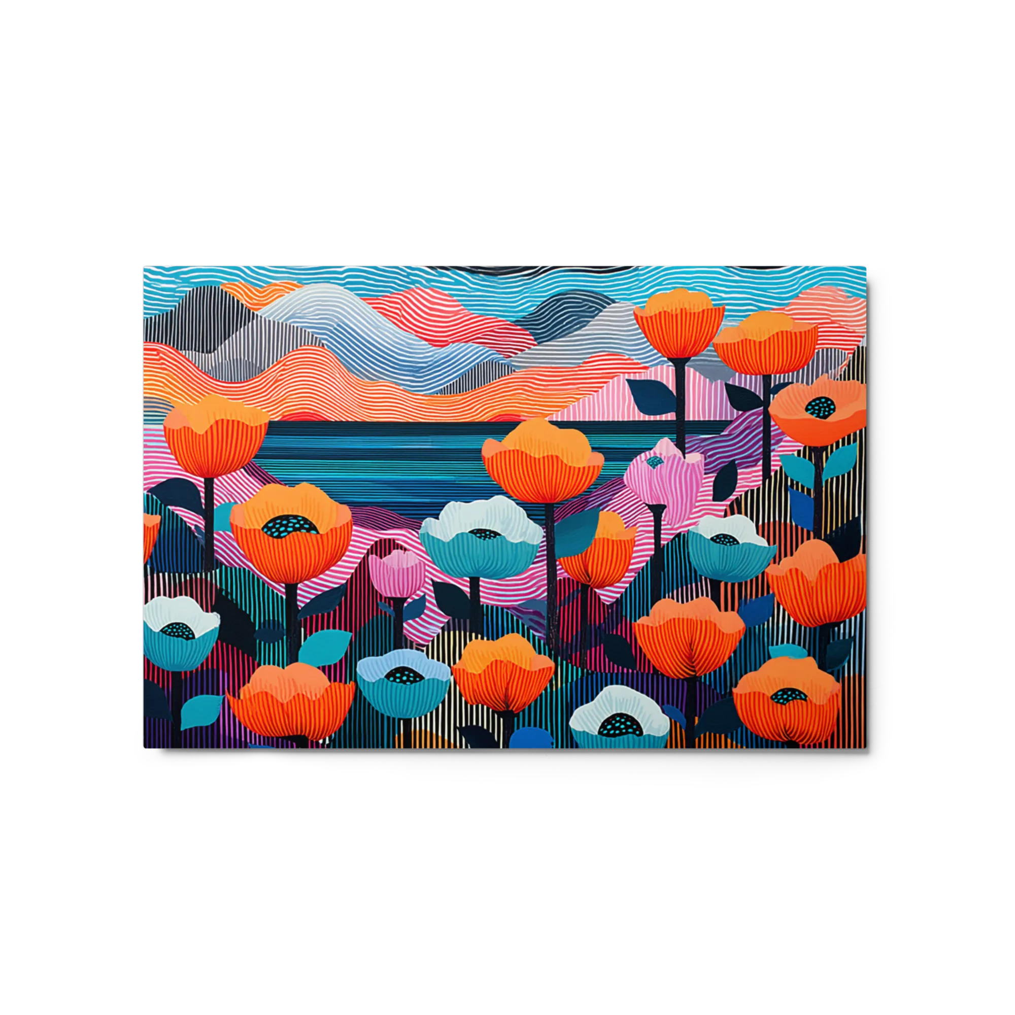 Striped Hills and Poppies