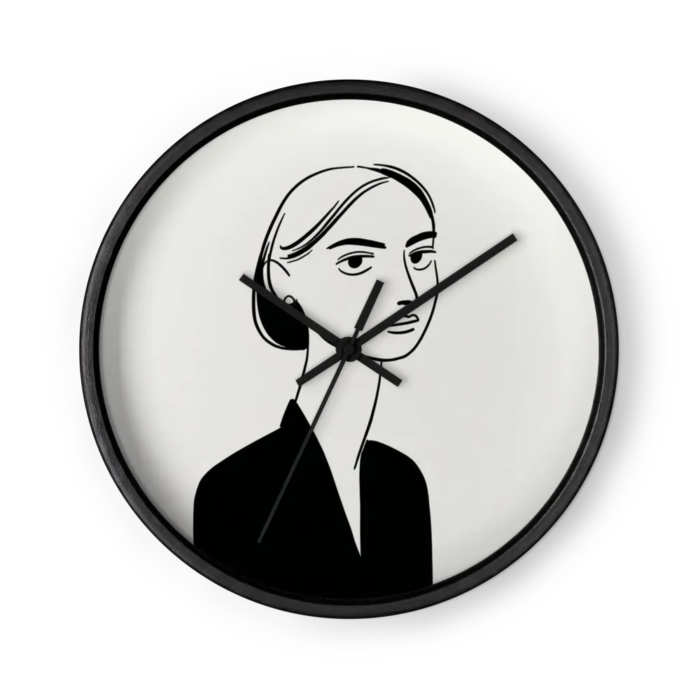 Minimalist Woman Portrait | Wall Clock