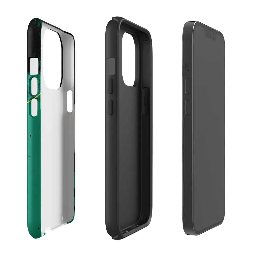 Profile Portrait with Green Makeup | Phone Case