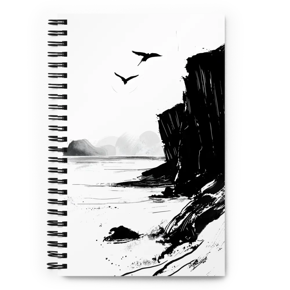 Coastal Serenity in Ink 
 Spiral Notebook | 140 pages