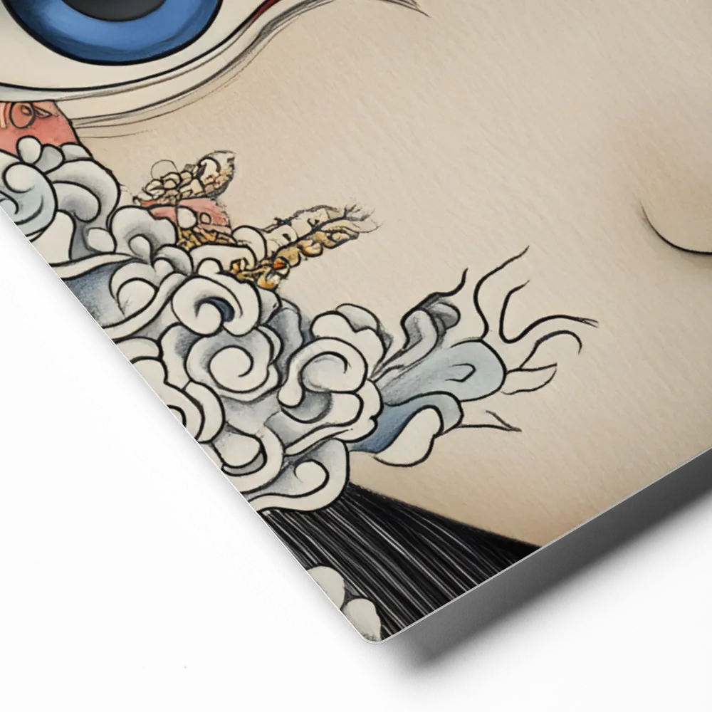 Azure Dragon Deity Portrait 
 Canvas | 24″x 24″