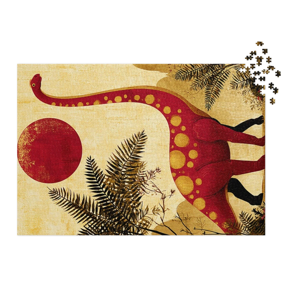 Crimson Sauropod Under Sun
