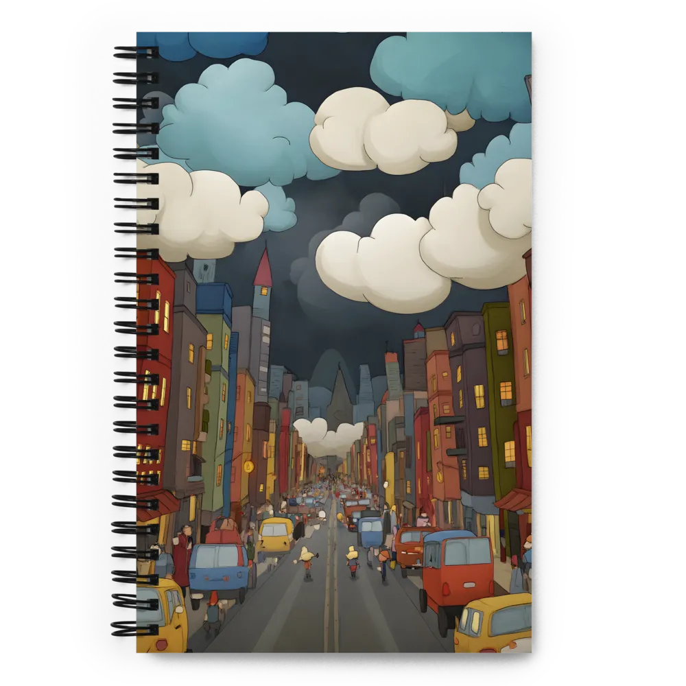 Night City Bustle 
 Spiral Notebook | 140 pages