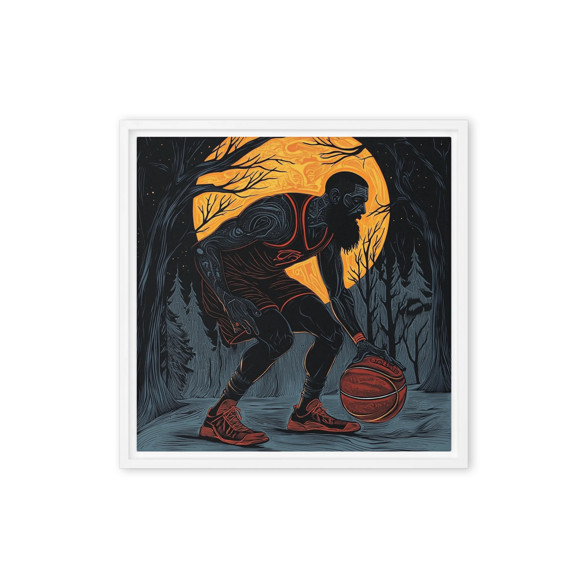 Lunar Hoops in the Forest | Art Print