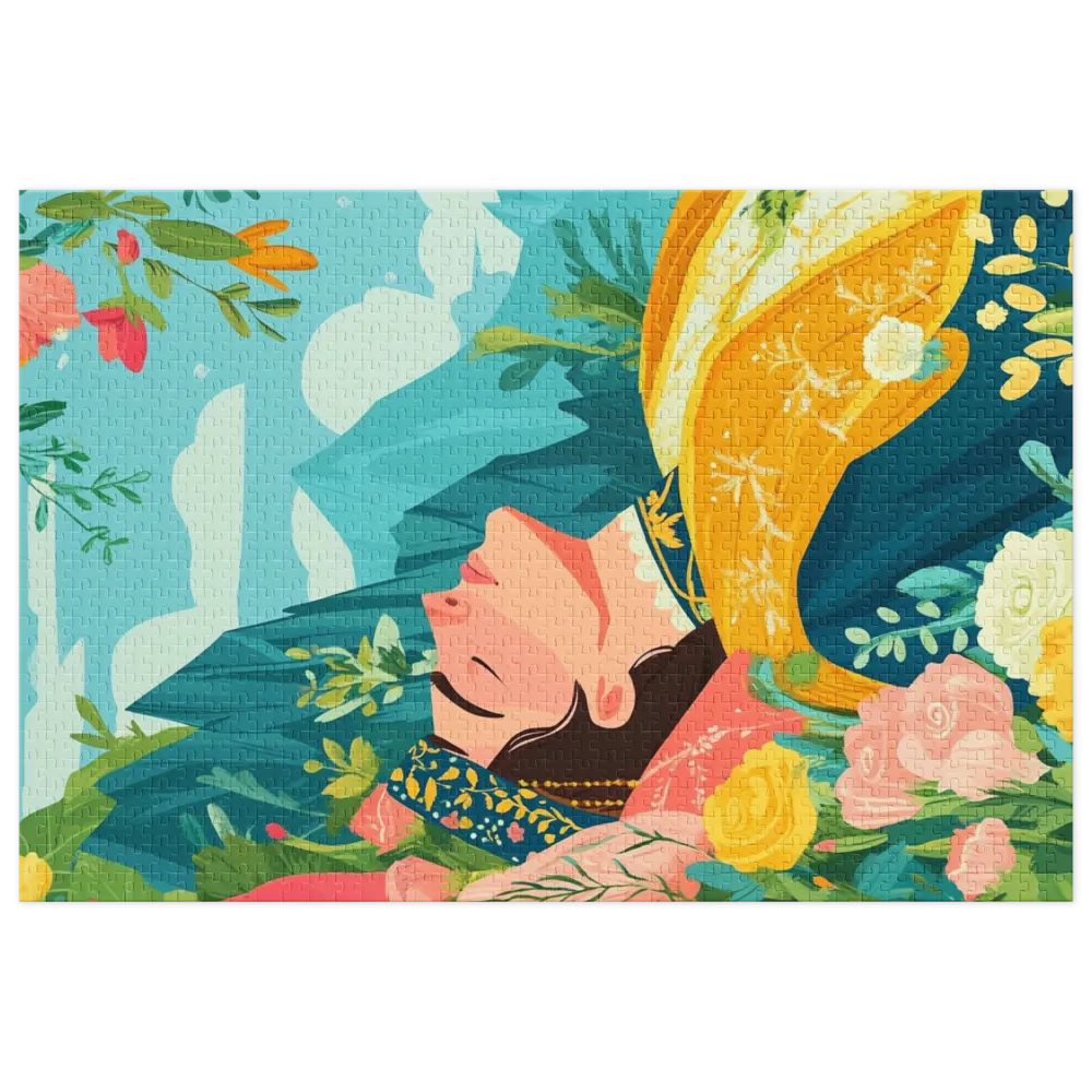 Dreamer in Bloom 
 Jigsaw Puzzle in Tin Box
