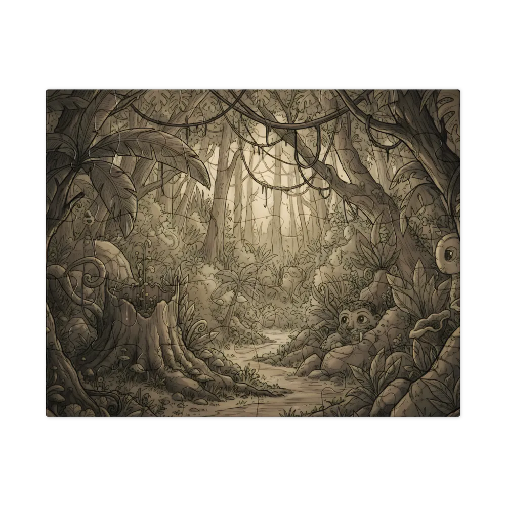 Caminho Encantado da Floresta 
 Puzzle em caixa de metal
