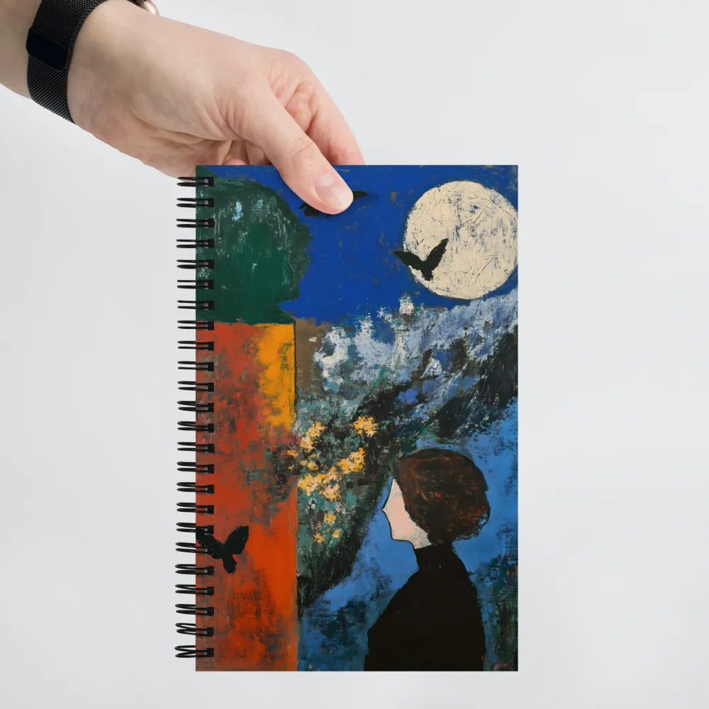 Moonlit Contemplation 
 Spiral Notebook | 140 pages
