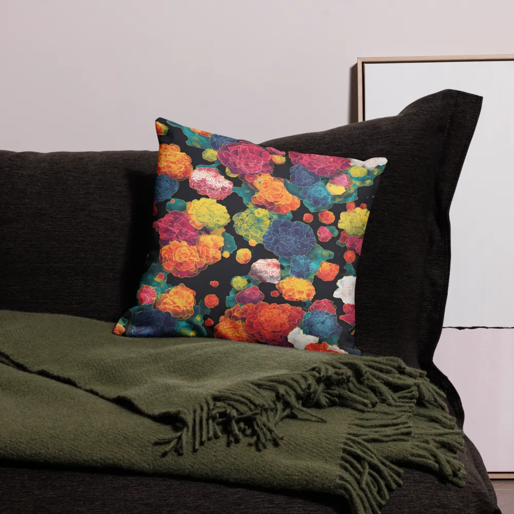 Neon Peony Tapestry | Pillow Case | 22″×22″