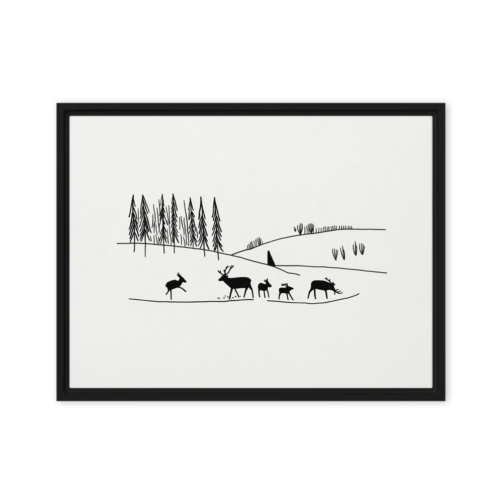 Winter Deer Herd | Art Print