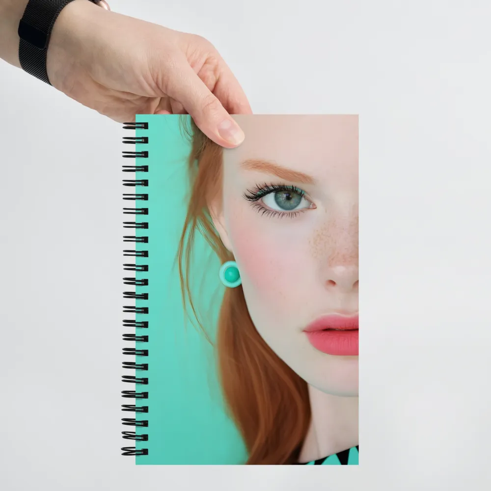 Teal and Pink Gaze 
 Spiral Notebook | 140 pages