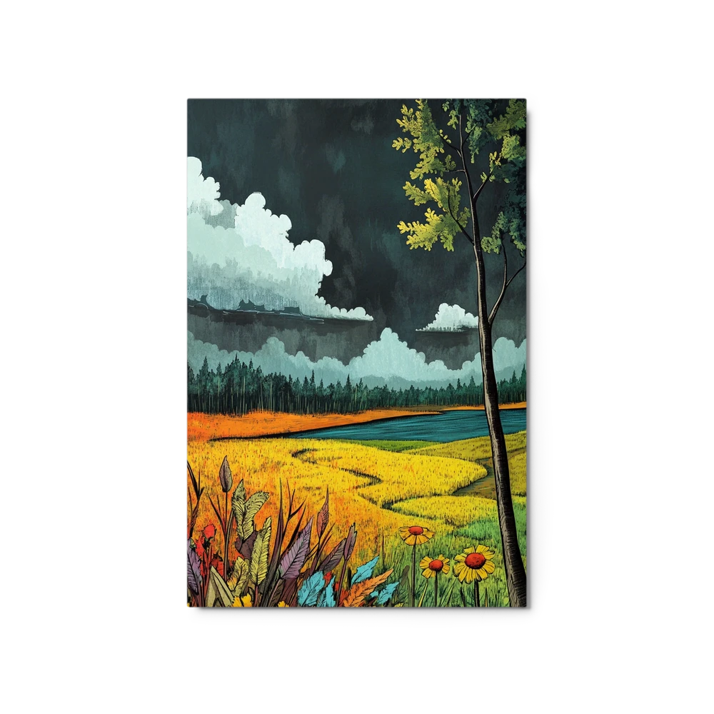 Golden Fields, Stormy Sky | Art Print