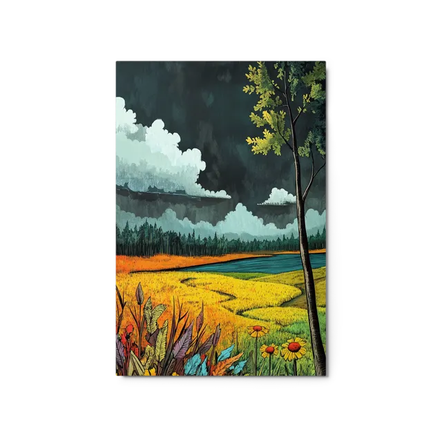 Golden Fields, Stormy Sky | Art Print