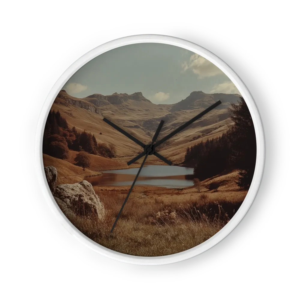 Valley Lake at Dusk | Wall Clock