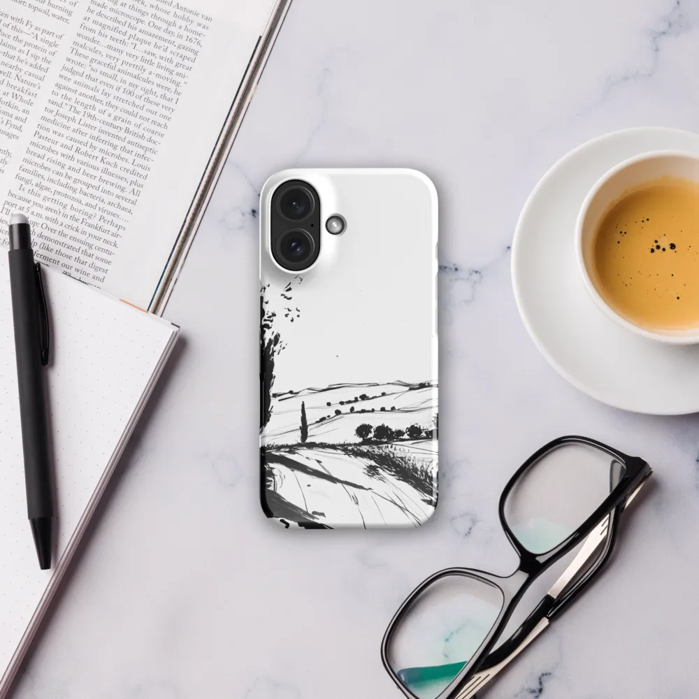 Tuscan Landscape in Ink 
 iPhone 14 Pro | Tough Case