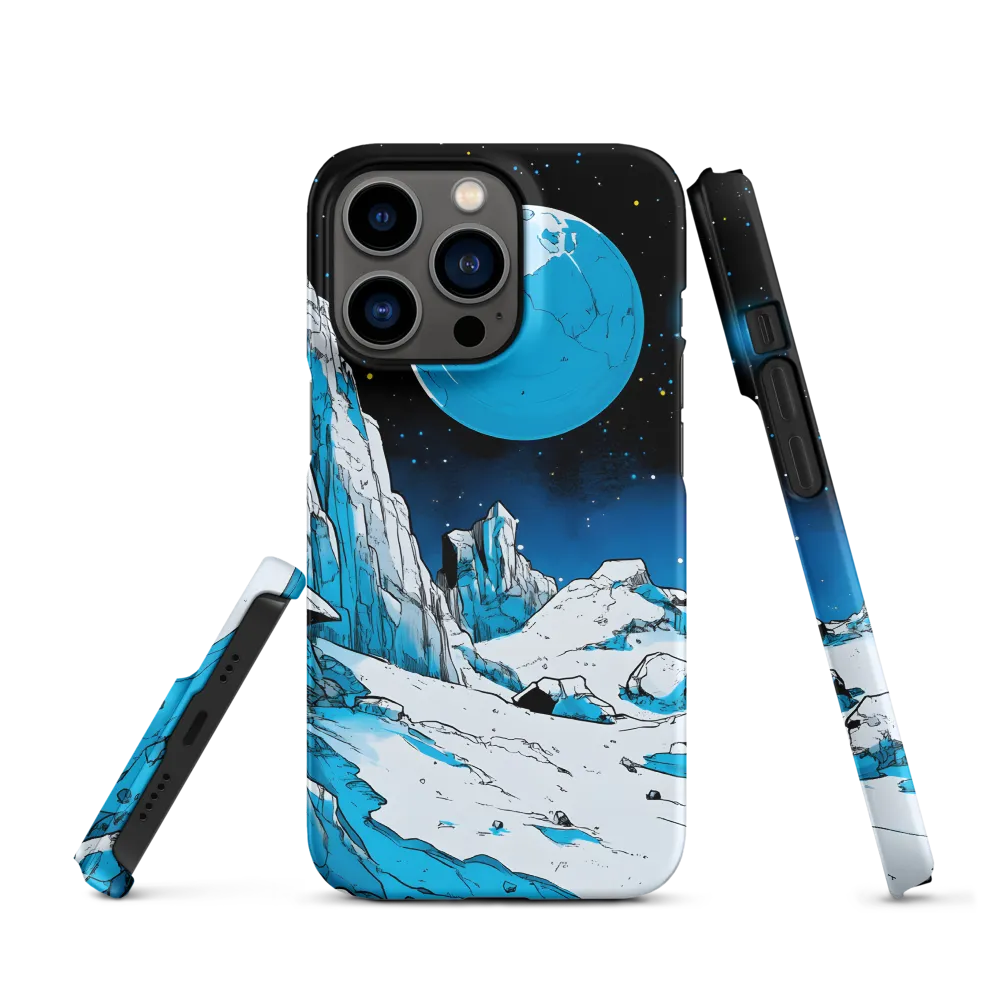 Icy Landscape with Blue Moon | Phone Case