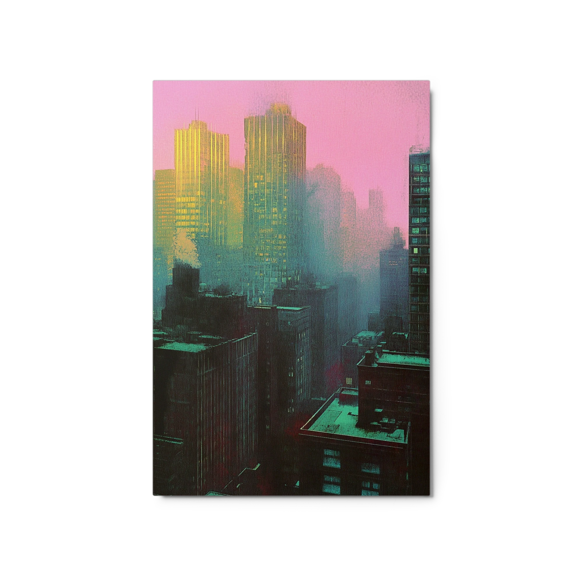 Surreal Cityscape with Skyscrapers