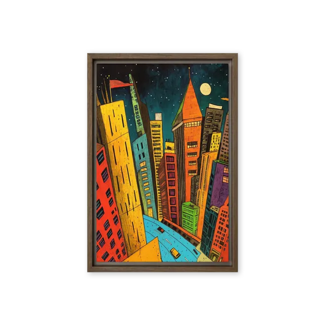 Vibrant Urban Night | Art Print