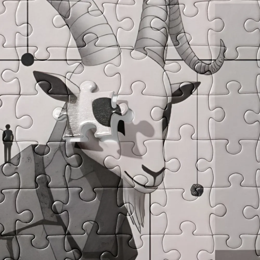 Suspended Ram 
 Jigsaw Puzzle