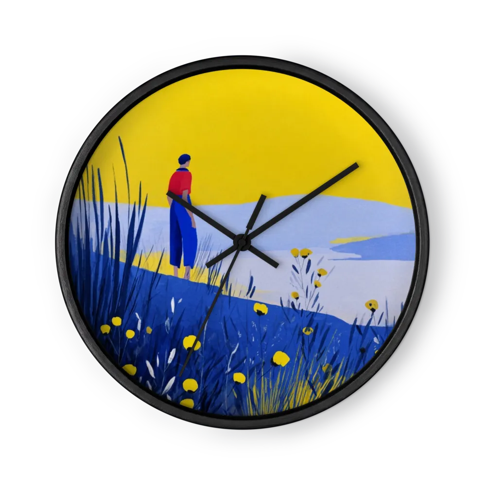 Yellow Sky Horizon | Wall Clock