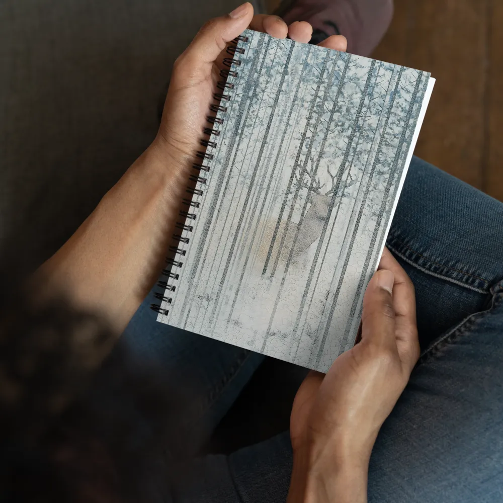 Stag in Winter Forest 
 Spiral Notebook | 140 pages
