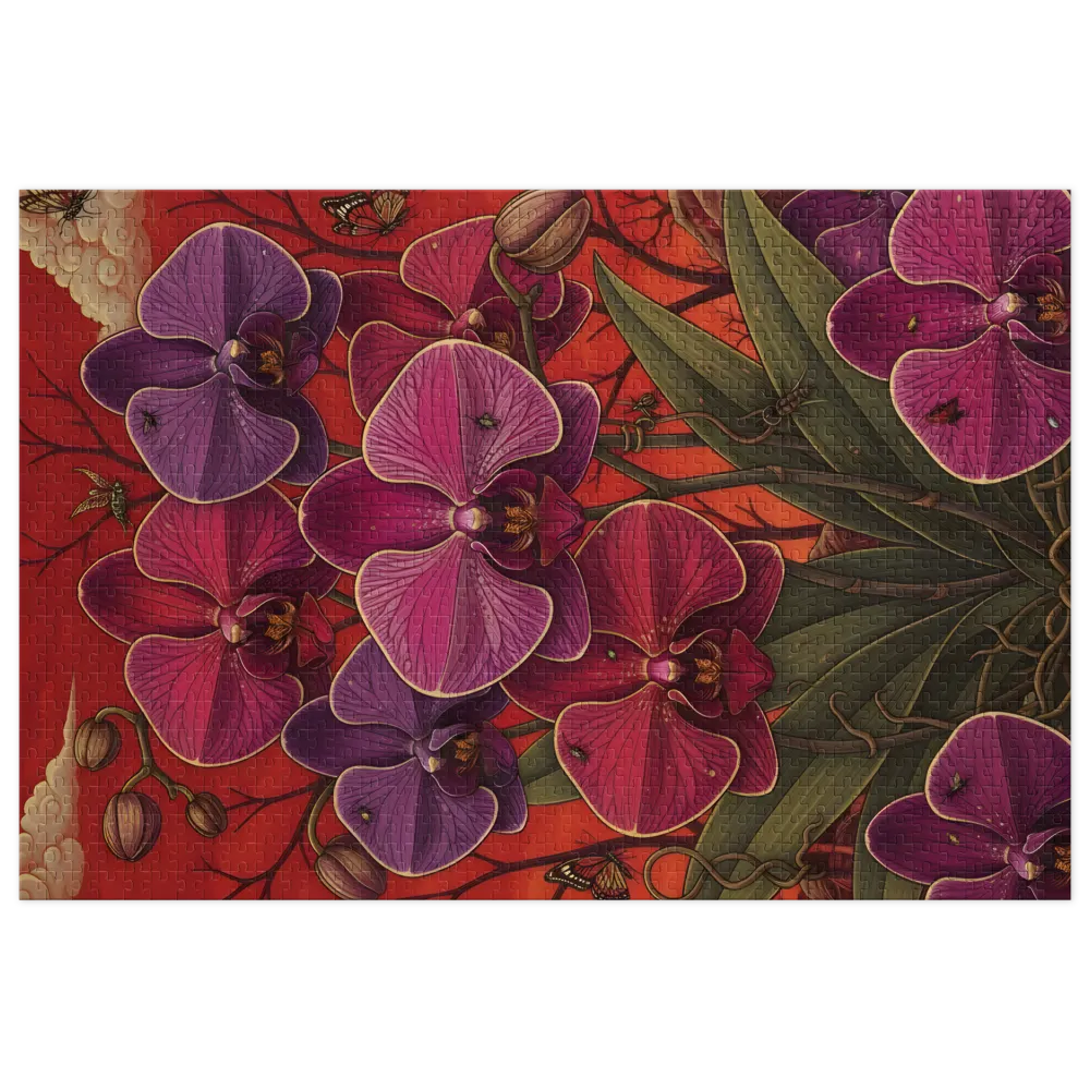 Crimson Orchids | Jigsaw Puzzles