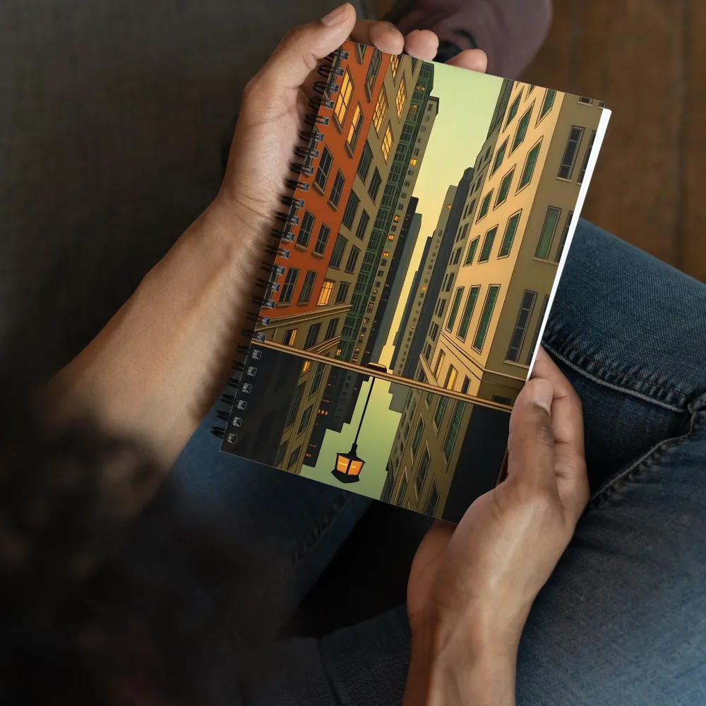 Cityscape Reflection at Dusk 
 Spiral Notebook | 140 pages