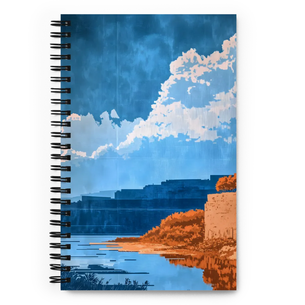 Reflected Pixel Horizons 
 Spiral Notebook | 140 pages