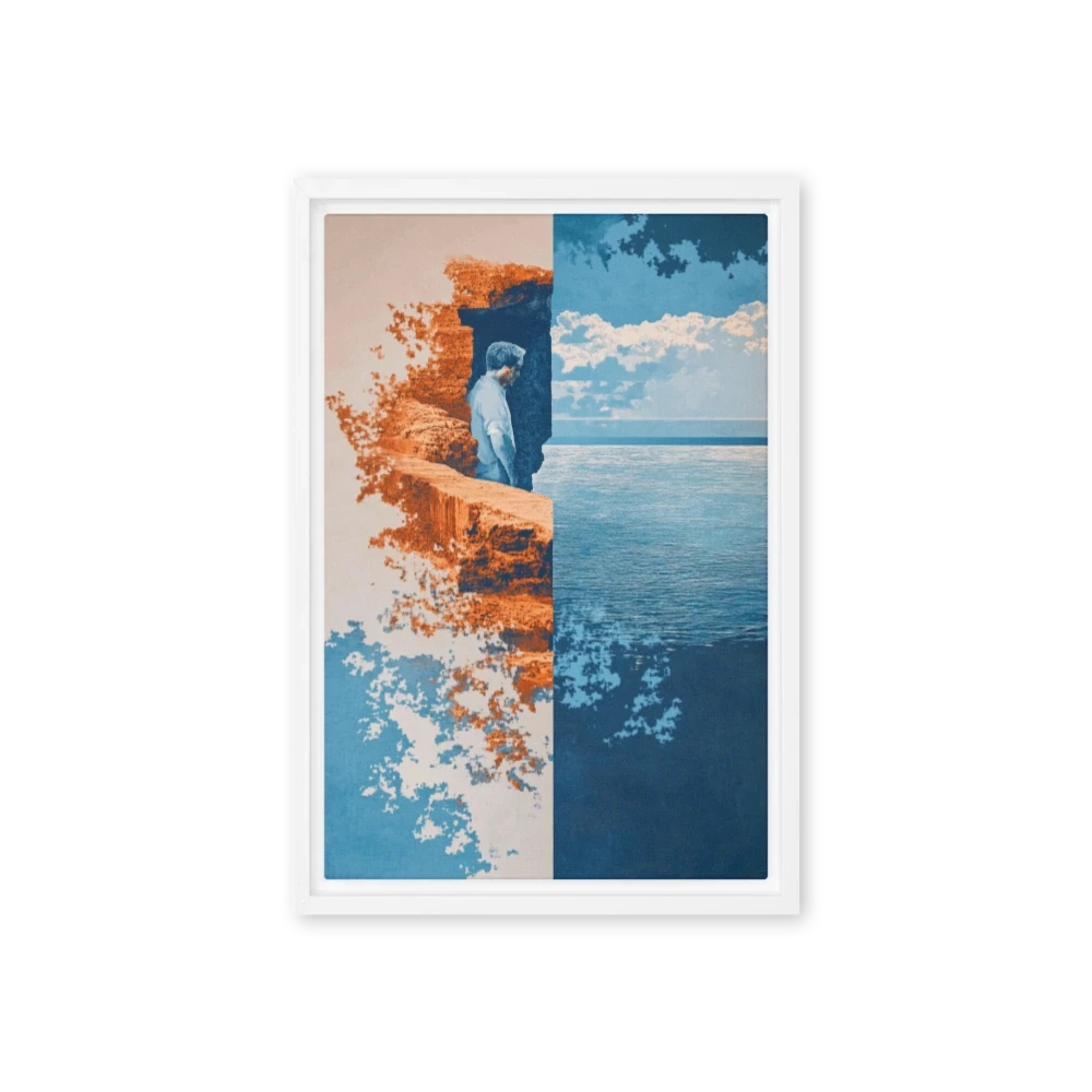 Surreal Digital Landscape with Figure