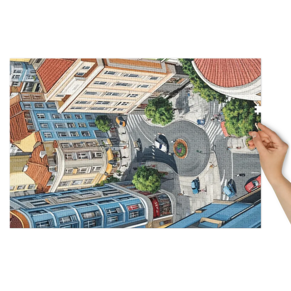 Colorful Cityscape Illustration | Jigsaw Puzzle (252/520 pieces)