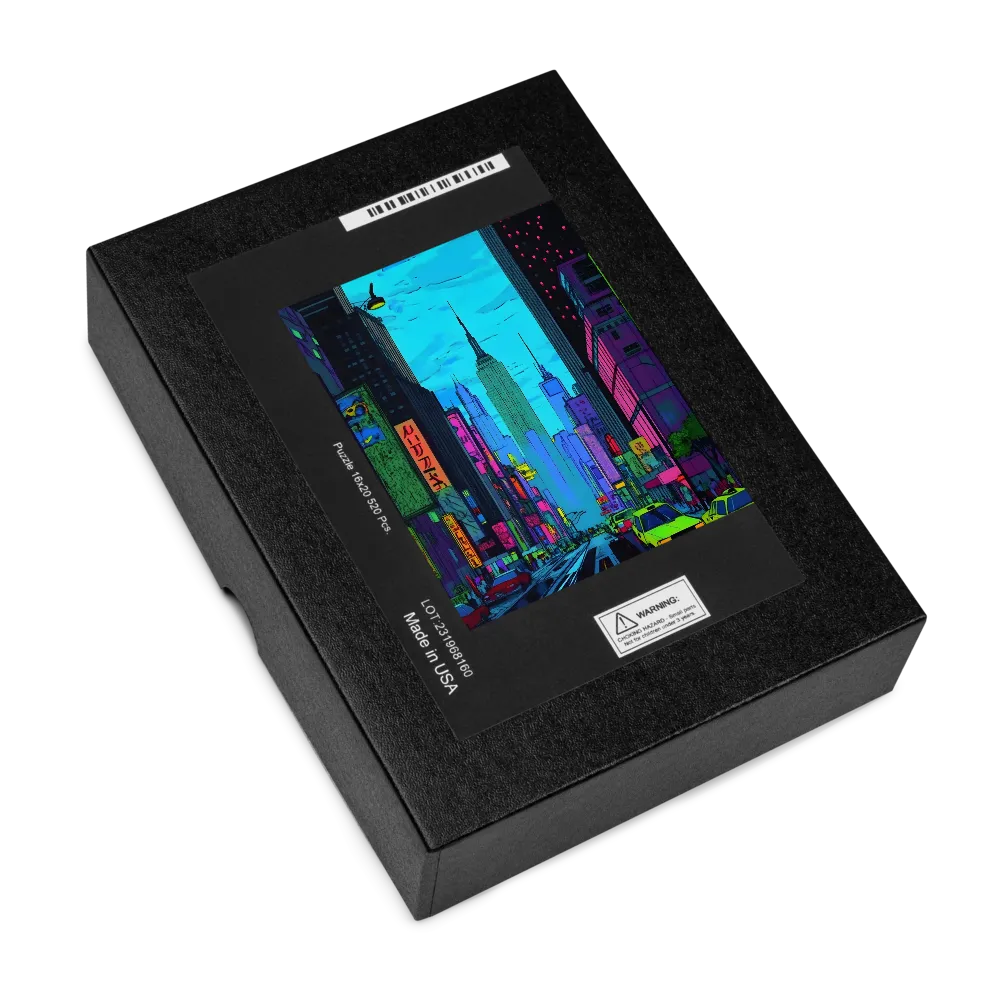 Cyberpunk Metropolis 
 Jigsaw Puzzle in Tin Box
