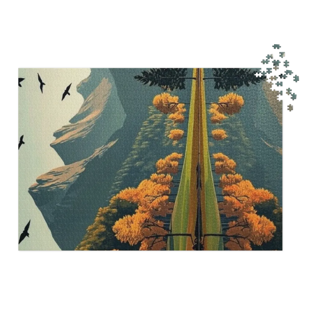 Autumn Reflection 
 Jigsaw Puzzle in Tin Box