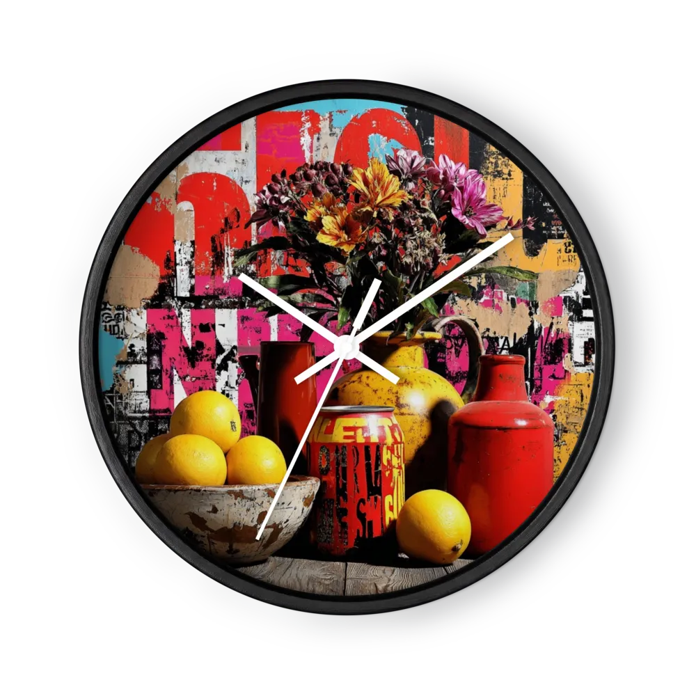 Urban Floral Still Life | Wall Clock