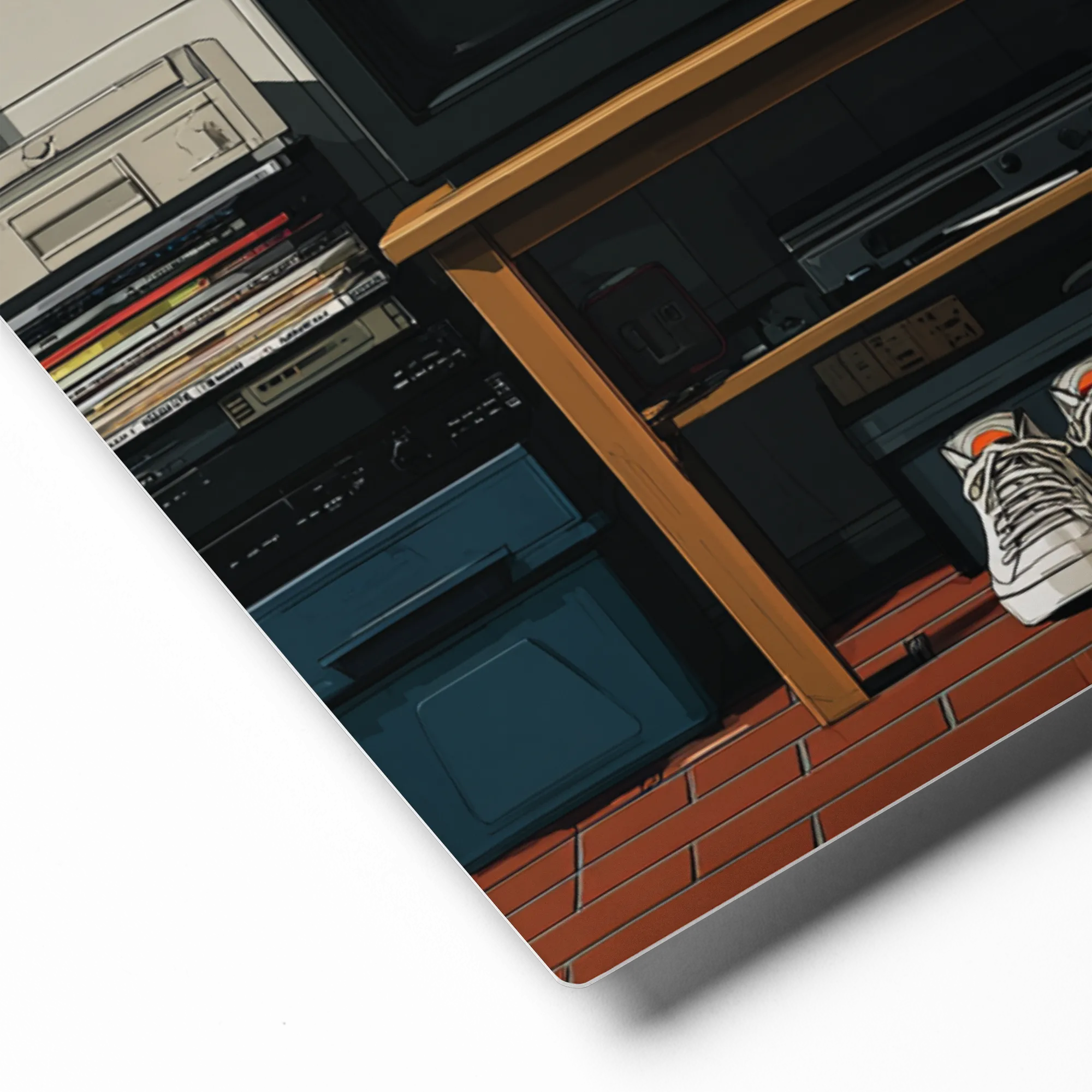 Peeking Child, Retro Electronics | Art Print