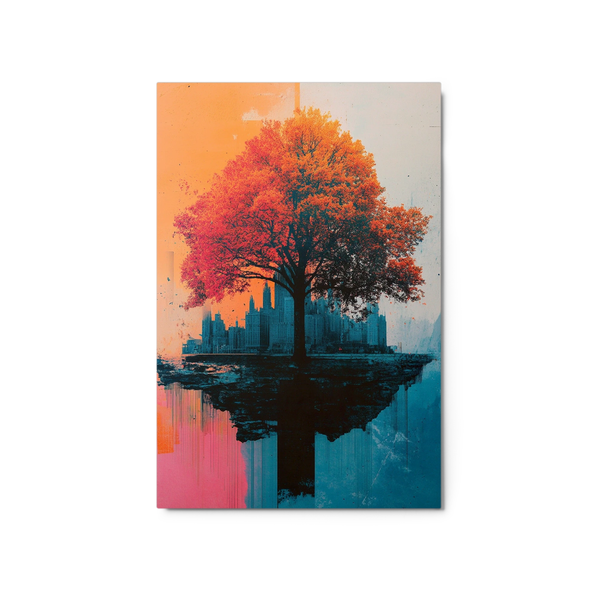 Surreal Tree over Cityscape