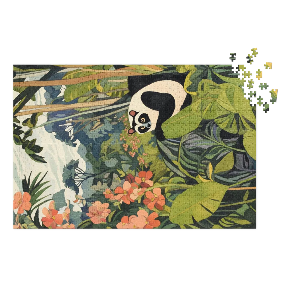 Panda in Tropical Jungle