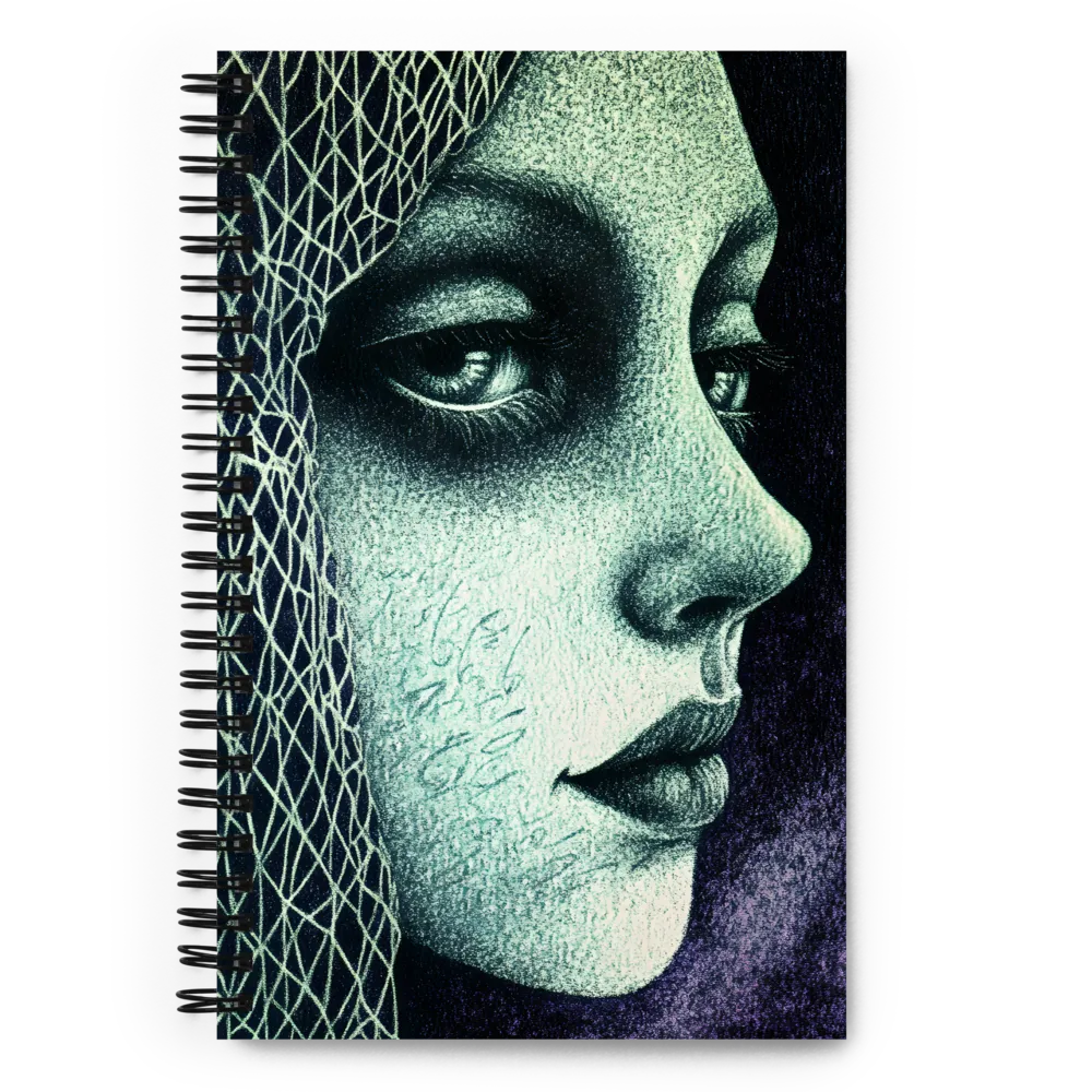 Enigmatic Stippled Profile 
 Spiral Notebook | 140 pages