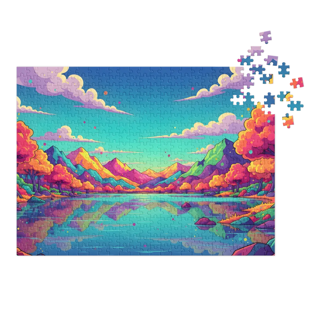 Neon Dreamscape Lake